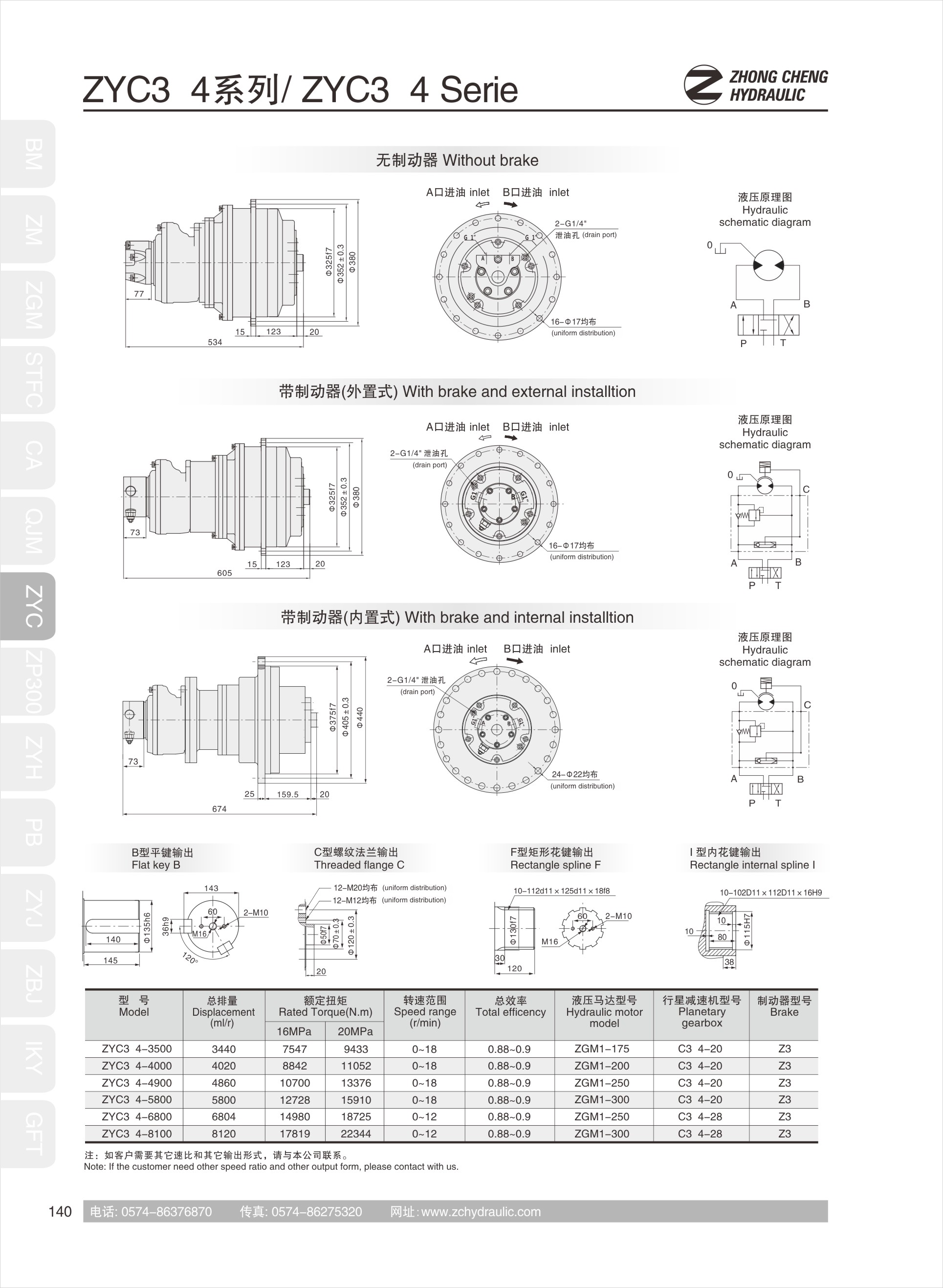 ZYC4液压传动装置(图10)