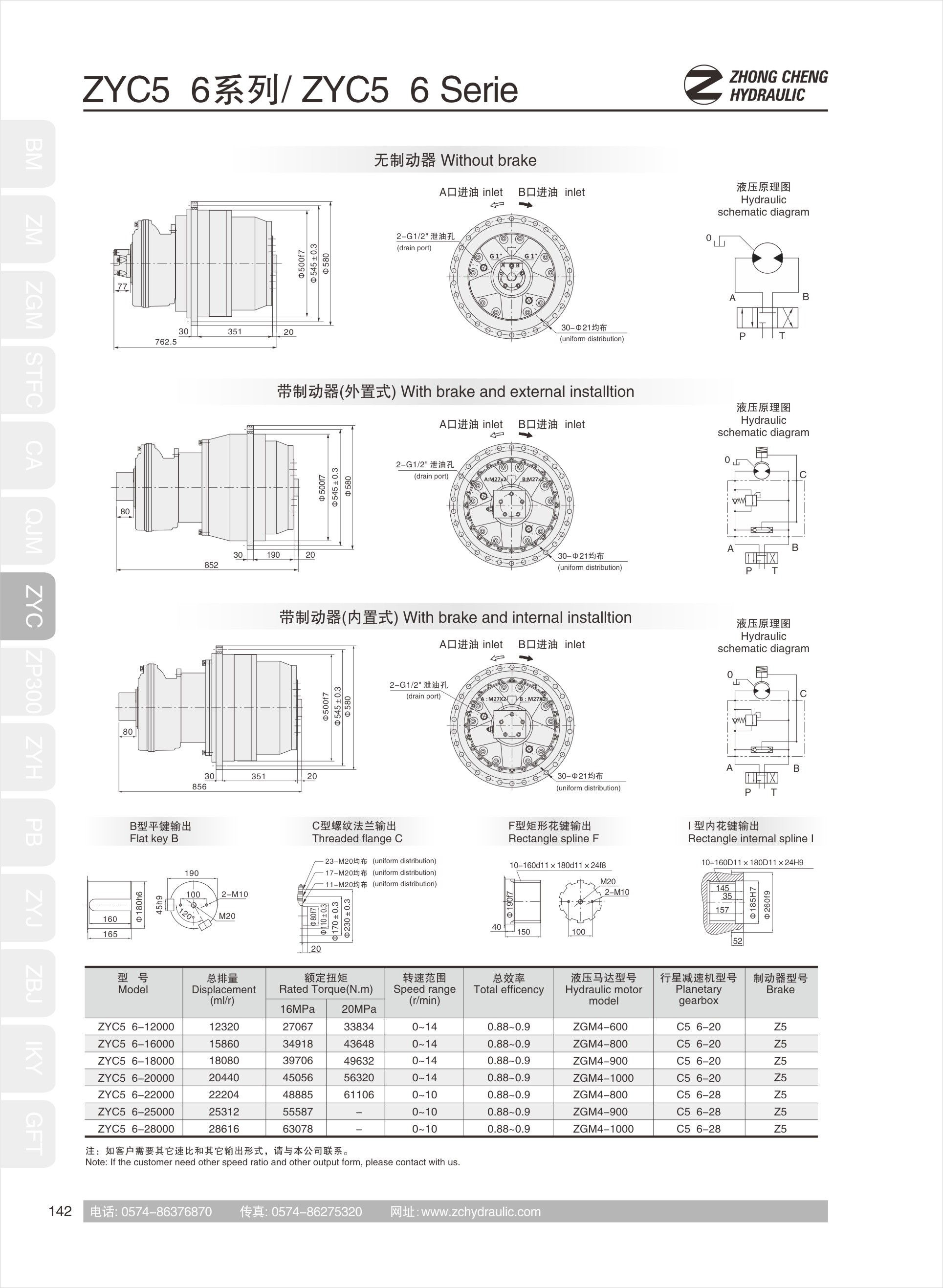 ZYC4液压传动装置(图12)